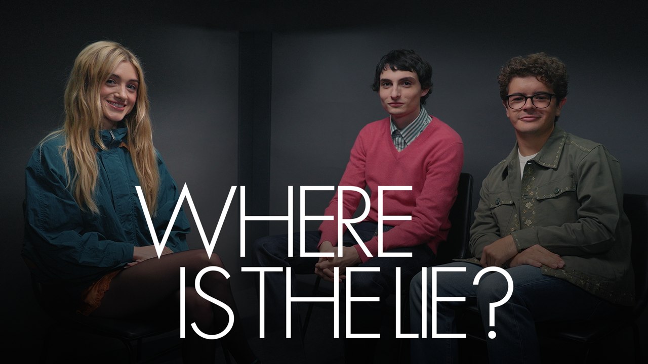 Finn Wolfhard, Gaten Matarazzo & Natalia Dyer Take Turns in the Hot Seat | Where Is the Lie? | ELLE
