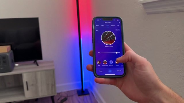 best RGBICW multi color smart LED floor lamp for living rooms and bedrooms, compatible with Alexa and Google, 60 inches tall. Review!