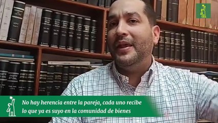 No hay herencia entre la pareja, cada uno recibe lo que ya es suyo en la comunidad de bienes