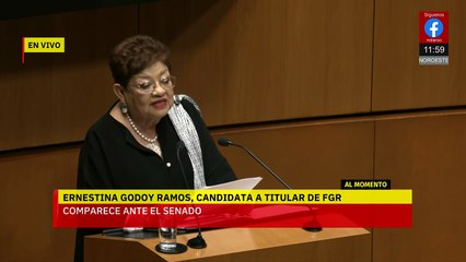 Ernestina Godoy comparece en el Senado por su candidatura a la titularidad de la FGR