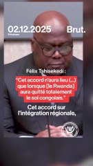 🇨🇩 Félix Tshisekedi : "Cet accord n'aura lieu que lorsque le Rwanda aura totalement quitté le Congo."