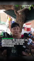 Abogada de hinchas de Flamengo cuestiona aprehensión de sus defendidos