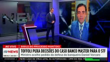Toffoli puxa decisões sobre o caso Banco Master para o STF; Vilela e Denise comentam