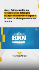 Cossette López: Es inexcusable que nuevamente se detenga la divulgación sin notificar al pleno