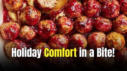 Cranberry-Glazed Turkey Meatballs