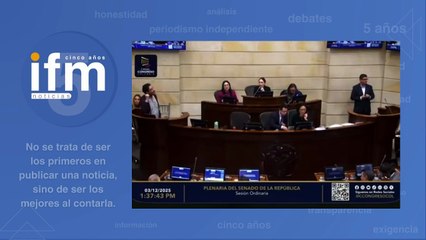 "No me vaya a mandar matar": Paloma Valencia a Iván Cepeda durante debate de control político