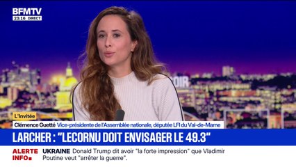 Budget: "On va essayer de censurer ce gouvernement", annonce Clémence Guetté, députée LFI du Val-de-Marne