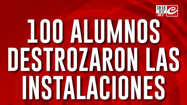 UUD: 100 alumnos destrozaron las instalaciones de un colegio