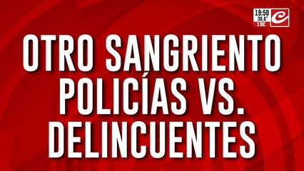 Otro sangriento policías vs. delincuentes: un subcomisario se defendió a los tiros