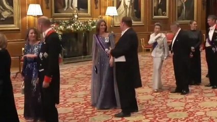 Kate steals show in glittering gown at state banquet for German president