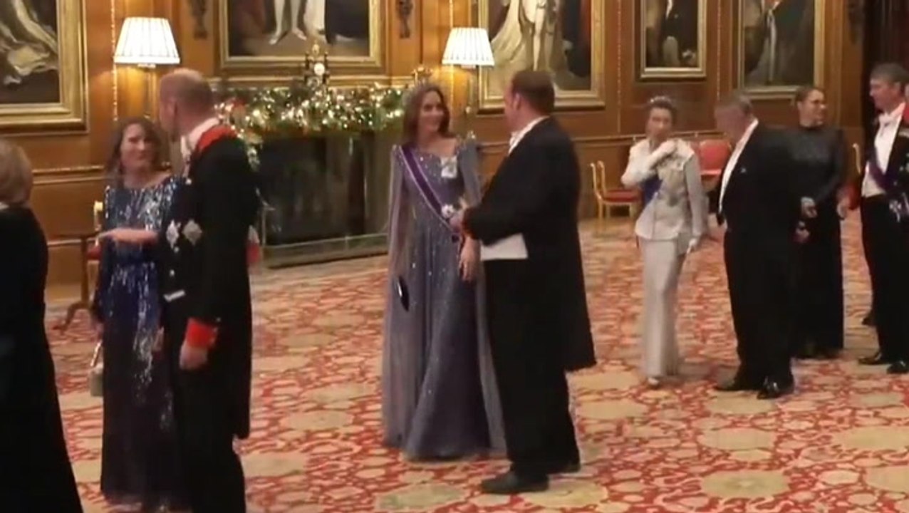 Kate steals show in glittering gown at state banquet for German president