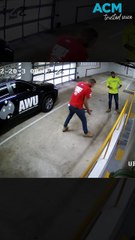 CFMEU officials caught on camera placing stickers on rival’s car amid intimidation claims