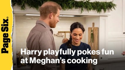 Prince Harry playfully pokes fun at Meghan Markle's cooking in 'With Love, Meghan: Holiday Celebration'
