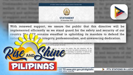 AFP, nagpasalamat sa anunsyo ni PBBM kaugnay sa pagtataas sa base pay ng military at uniformed personnels