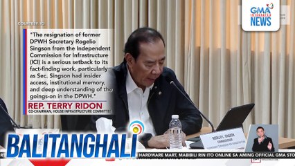 DPWH Sec. Dizon sa resignation ni Singson sa ICI - Gusto niyang tumulong sa pagpapatupad ng flood mitigation masterplan | Balitanghali