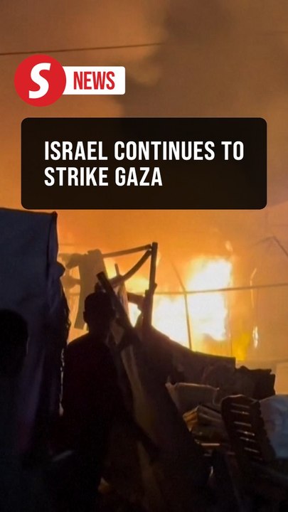 Fires rage after Israeli strike on Khan Younis encampment