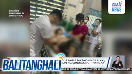 Mag-ina, sugatan matapos pagsasaksakin ng lalaki; suspek, patay nang barilin ng sundalong tinangka niyang saksakin | Balitanghali