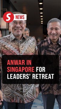 Anwar arrives in Singapore for 12th annual leaders' retreat