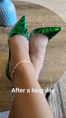 Pantyhose & High Heels  After a long day shorts shortsfeed