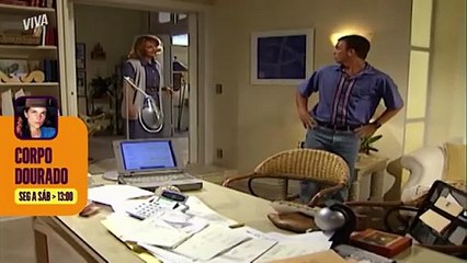 Novela Corpo Dourado (1998) - Guto revela a Isabel que Tadeu está roubando a empresa
