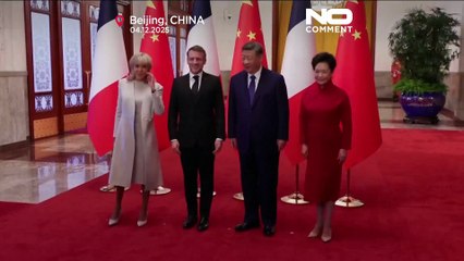 Macron welcomed in China for talks with Xi on trade ties and the war in Ukraine