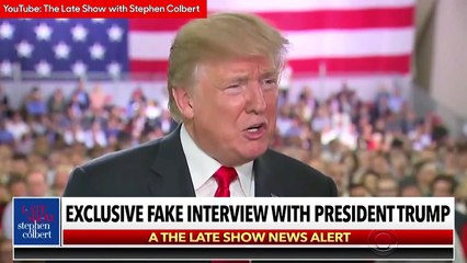 Colbert "Interviews" Trump About Weinstein, Ratings With Re-Cut Footage | THR News