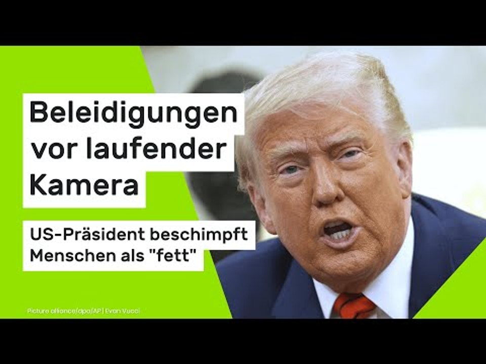 Donald Trump: Beleidigungen vor laufender Kamera - US-Präsident beschimpft Menschen als 'fett'