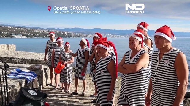 La natación en aguas frías en Opatija, Croacia, crece como tradición de bienestar invernal