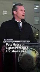 Pete Hegseth Lights Pentagon Christmas Tree