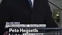 Pete Hegseth Lights Pentagon Christmas Tree