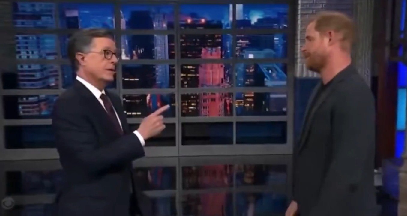 Harry gatecrashes The Late Show With Stephen Colbert and cracks joke about Trump