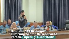 Realisasi PAD Disdagperin Lampung Selatan Baru Capai 48 Persen, Bupati Egi Cecar Kadis Rahmat Hadi