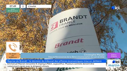 ICI Orléans - L'invité d'ICI Matin : Christophe Marion, député Renaissance du Loir et cher