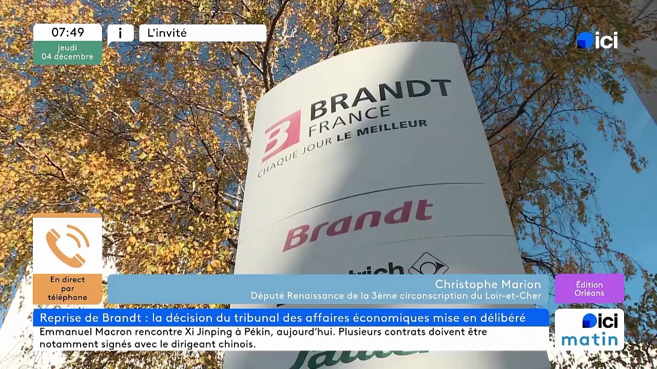 ICI Orléans - L'invité d'ICI Matin : Christophe Marion, député Renaissance du Loir et cher