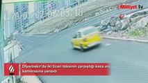 Ticari taksi yan yattı! Ana yola kontrolsüz çıkınca...
