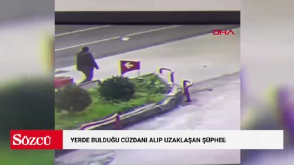 Avcılar'da yerde bulduğu cüzdanı alıp uzaklaşan şüpheli kamerada