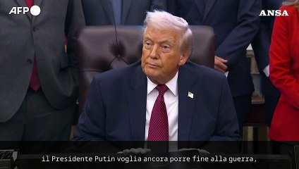 Trump, "Putin vorrebbe mettere fine alla guerra"