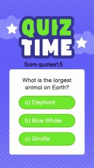 Green and Blue Cute Animated Quiz Time Mobile Video