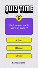 White Bold Modern Animated Quiz Time Mobile Video