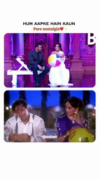 Watching Salman Khan and Madhuri Dixit recreate that iconic moment feels like stepping right back into a ’90s dream✨ #glamsham #salmankhan #madhuridixit #humaapkehainkaun #purenostalgia {glamsham, salman khan, madhuri dixit, hum aapke hain kaun, pure n