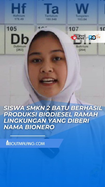 TEROBOSAN SISWA SMKN 2 BATU CIPTAKAN BIONERO, BIODIESEL BERKUALITAS TINGGI DARI LIMBAH RUMAH TANGGA