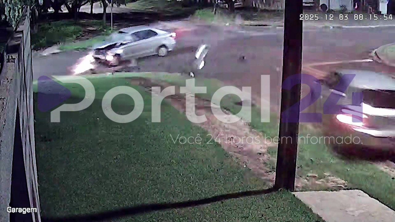 câmera de segurança flagra acidente