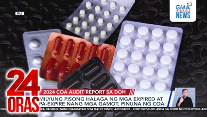Milyong pisong halaga ng mga expired at pa-expire nang mga gamot, pinuna ng COA | 24 Oras