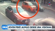 Joven víctima de intento de secuestro pide auxilio desde la ventana de automóvil