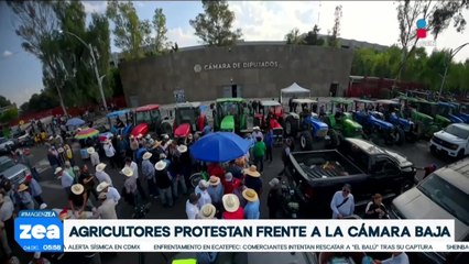 Decenas de agricultores se manifiestan en contra de la Ley Nacional de Aguas