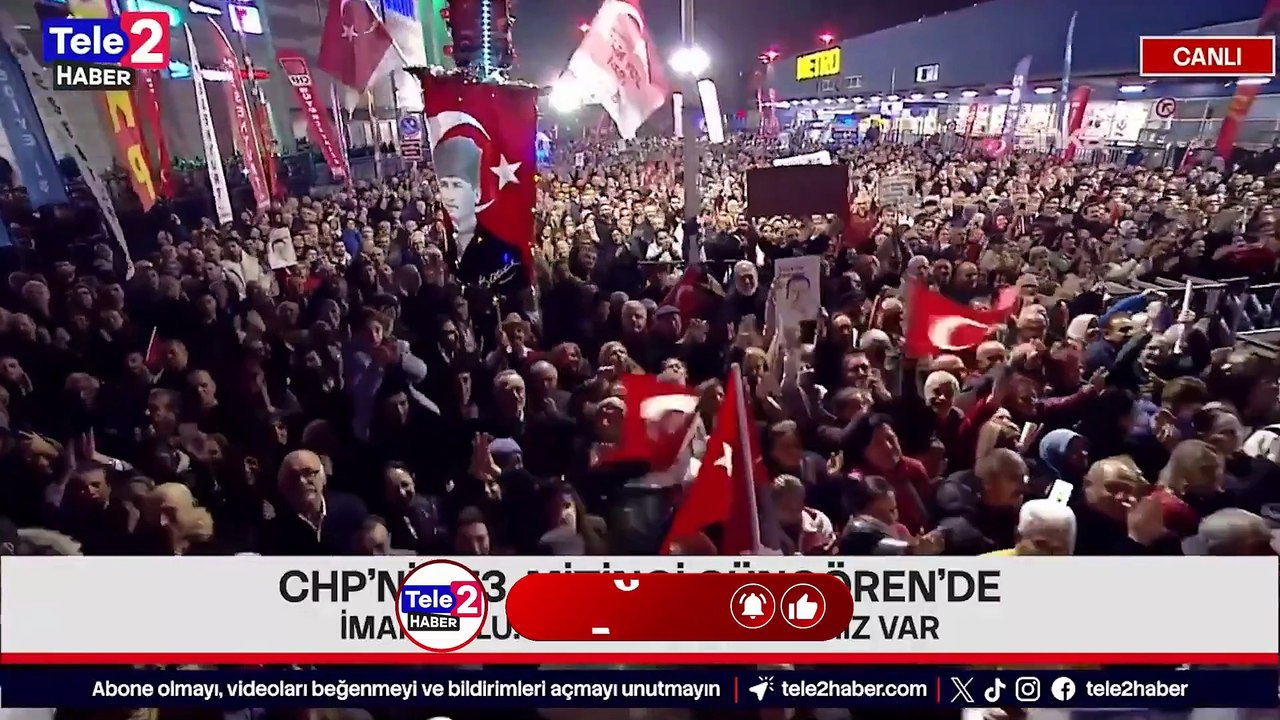 Özgür Özel: Güngören tarihi bir gecede tarihi bir miting, tarihi bir eylem yapıyor. Hepinizin önünde saygıyla eğiliyorum.