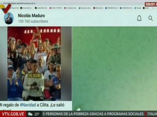 Presidente Nicolás Maduro: Mi regalo de navidad a Cilita ¡Le salió cartera!