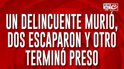 Robaron un auto, chocaron contra un árbol y uno de ellos terminó muerto