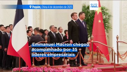 Em Pequim, Emmanuel Macron apela à "superação" das divergências com a China