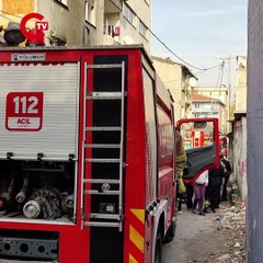 Gaziosmanpaşa'da 4 katlı binada yangın 3 kişi dumandan etkilendi